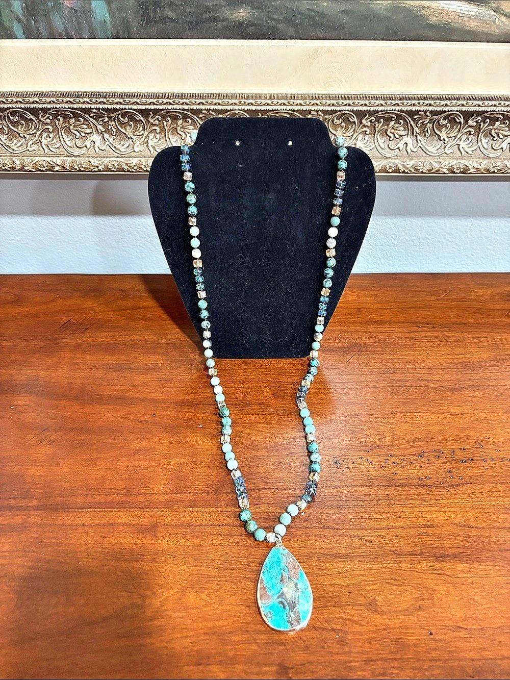 Turquoise color Pendant Necklace Price 13.00